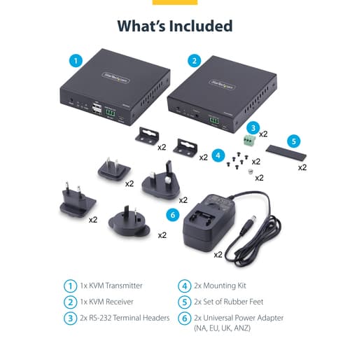 StarTech.com HDMI KVM Extender Over IP Network, 4K 60Hz, Driverless - Transmitter and receiver Kit - video/audio/USB extender - HDMI — view 15