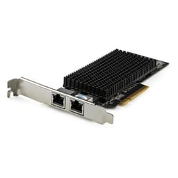 StarTech.com Dual Port 10G PCIe Network Adapter Card, Tehuti TN4010 10GBASE-T & NBASE-T PCI Express Network Interface Adapter 10/5/2.5/1GbE Multi Gigabit Ethernet 5 Speed NIC LAN Card - Network Adapter Card (ST10GSPEXNDP) - Network adapter - PCIe 2.0 x8 - 10Gb Ethernet x 2 - black