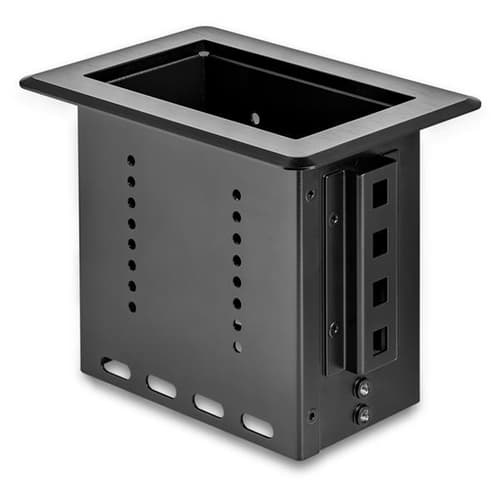 StarTech.com Single-Module Conference Table Connectivity Box-Customizable - Mounting plate - black — view 1