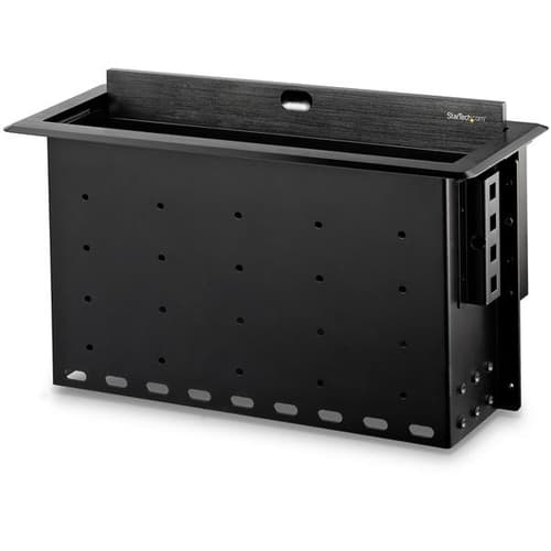 StarTech.com Dual-Module Conference Table Connectivity Box-Customizable - Mounting plate - black