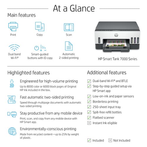 HP Smart Tank 7008 All-in-One Printer W-Con'tl EUR GB,IE,Nordic,Baltic-mul lo — view 5