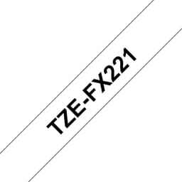 Brother TZe-FX221 - Adhesive - black on white - Roll (0.9 cm x 8 m) 1 cassette(s) flexible ID tape - for Brother DCP-T310, T520, P-Touch PT-1880, D200, E310, E550, E800, H105
