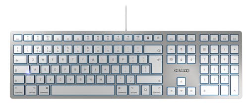 CHERRY KC 6000 SLIM FOR MAC - Keyboard - USB - UK - key switch: CHERRY SX - silver