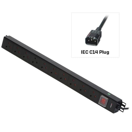VERT 10 WAY UK PDU IEC TO 10 UK