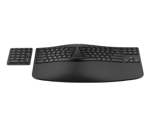 HP 965 - Keyboard and keypad set - 2-zone layout, separate numpad, low profile key travel, multi-device - compact - wireless - Bluetooth - QWERTY - UK - black — view 4