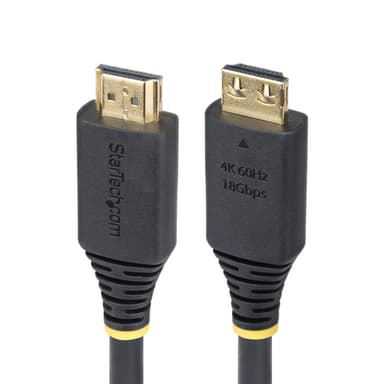 StarTech.com 6ft High Speed HDMI Cable w/Gripping Connectors, 4K 60Hz - High Speed - HDMI cable with Ethernet - HDMI male to HDMI male - 1.8 m - shielded - black - 4K60Hz support, 2K144Hz support, 1080p support 240Hz, halogen-free, passive