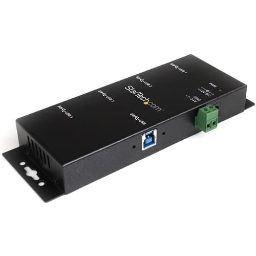 StarTech.com 4-Port USB 3.0 Hub - Metal Industrial USB-A Hub - Wall or Desk Mountable USB Data Hub - TAA Compliant USB Expander Hub (ST4300USBM) - Hub - 4 x SuperSpeed USB 3.0 - desktop - DC power - for P/N: ITB20D3250, MSDREADU2OTG, SVA12M5NA, USB312SAT3CB, USB315CB2M, USBLTM1MBK, USBLTM1MWH