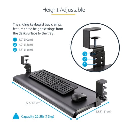 Desk Clamp Keyboard Tray — view 13