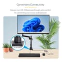 StarTech.com Desk Mount Monitor Arm with 2x USB 3.0 ports, Pole Mount Full Motion Single Arm Monitor Mount up to 17.6lbs/8kg VESA Display, Ergonomic Articulating Monitor Arm, Clamp/Grommet