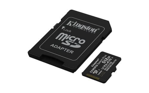Kingston Canvas Select Plus - Flash memory card (microSDXC to SD adapter included) - 512 GB - A1 / Video Class V30 / UHS Class 3 / Class10 - microSDXC UHS-I — view 3