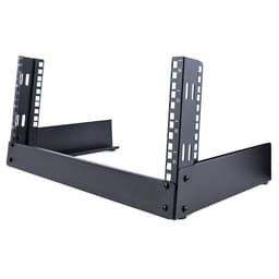 StarTech.com 4U 19" Desktop Open Frame Rack, 2 Post Free-Standing Network Rack Switch Depth for Patch Panel/Data/AV/IT/Communication/Studio/Computer Equipment 66lb Cap. w/ Cage Nuts/Screws - 4U 2-Post Desktop Rack (RK4OD) - Rack open frame - 2-post - desktop - black - 4U
