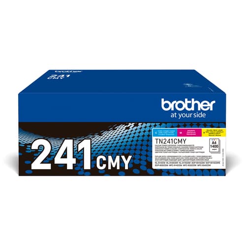 Brother TN241CMY - 3-pack - yellow, cyan, magenta - original - toner cartridge - for Brother DCP-9015, DCP-9020, HL-3140, HL-3150, HL-3170, MFC-9140, MFC-9330, MFC-9340