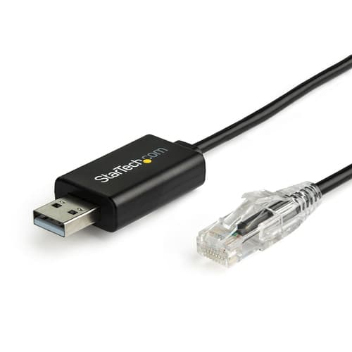 StarTech.com 6 ft (1.8 m) Cisco USB Console Cable - USB to RJ45 Rollover Cable - 460Kbps - Windows, Mac and Linux Compatible - M/M (ICUSBROLLOVR) - Serial cable - USB (M) to RJ-45 (M) - 1.8 m - USB 2.0 - black