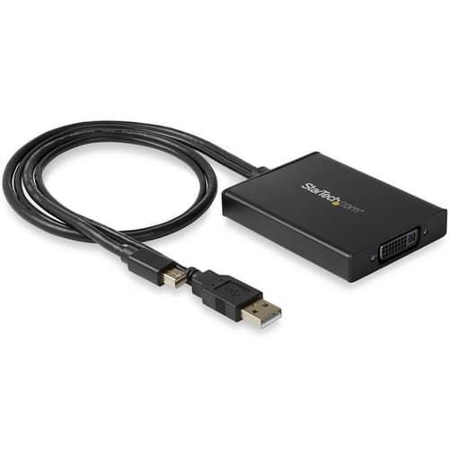 StarTech.com Mini DisplayPort to Dual-Link DVI Adapter - USB Powered - Dual Link Connectivity - Black - DVI Active Display Converter (MDP2DVID2) - Video converter - Mini DisplayPort - DVI - black