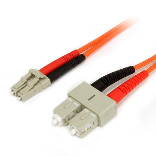 StarTech.com 1m Fiber Optic Cable - Multimode Duplex 62.5/125 - LSZH - LC/SC - OM1 - LC to SC Fiber Patch Cable (FIBLCSC1) - Network cable - LC multi-mode (M) to SC multi-mode (M) - 1 m - fibre optic - duplex - 62.5 / 125 micron