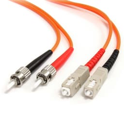 StarTech.com 3m Fiber Optic Cable - Multimode Duplex 62.5/125 - LSZH - ST/SC - OM1 - ST to SC Fiber Patch Cable (FIBSTSC3) - Network cable - SC multi-mode (M) to ST multi-mode (M) - 3 m - fibre optic - duplex - 62.5 / 125 micron - for P/N: US100A20FXSC, US100A20SFP, US1GA30SFP, US1GA30SXSC, US1GC30SFP