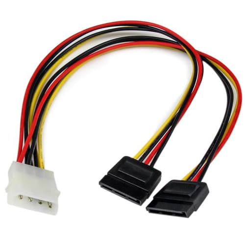 StarTech.com 12in LP4 to 2x SATA Power Y Cable Adapter - Molex to to Dual SATA Power Adapter Splitter - Power adapter - 4 PIN internal power (M) to SATA power (F) - for P/N: BRACKET125PTP, HSB13SATSASB, HSB1SATSASBA, HSB1SATSASVA, HSB43SATSASB, S322M225R