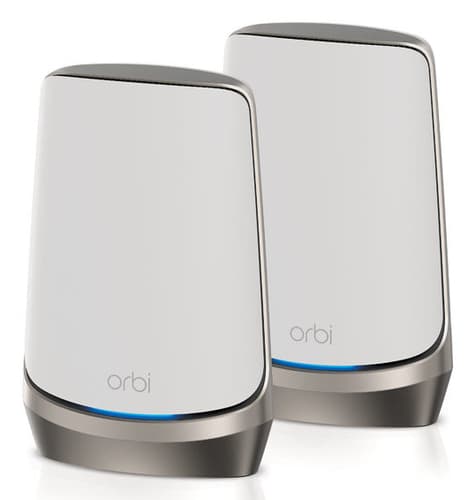 NETGEAR Orbi 960 Series RBKE962 - Wi-Fi system - (router, extender) - up to 5,000 sq.ft - mesh 10GbE, 2.5GbE - Wi-Fi 6 - Quad-Band