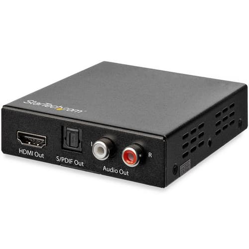 StarTech.com HDMI Audio Extractor - 4K 60Hz - HDMI Audio De-embedder - HDR - Toslink Optical Audio - Dual RCA Audio - HDMI Audio (HD202A) - HDMI audio signal extractor