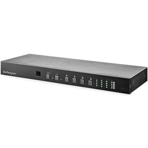StarTech.com 4x4 HDMI Matrix Switch with Audio and Ethernet Control - 4K 60Hz Video - Rack Mount HDMI 2.0 Splitter with Remote (VS424HD4K60) - Video/audio switch - desktop