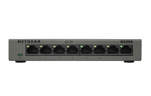 NETGEAR GS308v3 - Switch - unmanaged - 8 x 10/100/1000 - desktop, wall-mountable