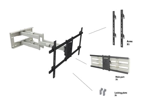 *Non Cancellable/Non Returnable (NCNR)* LONG REACH ARM HD 910MM DUAL WHITE — view 7
