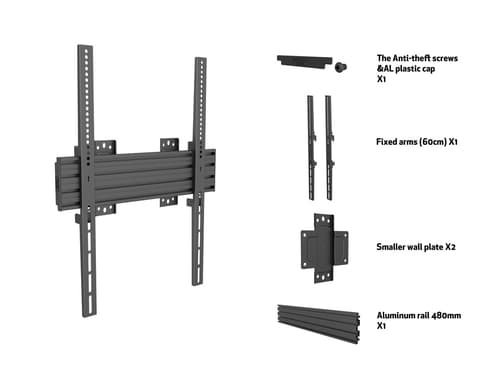 *Non Cancellable/Non Returnable (NCNR)* WALLMOUNT PRO  400X600 FIXED BLACK — view 8
