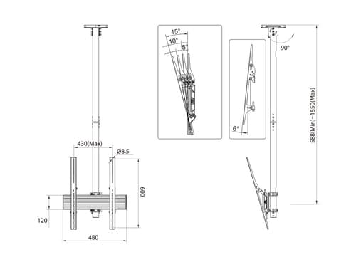 *Non Cancellable/Non Returnable (NCNR)* M CEILING MOUNT PRO MBC1UP — view 17
