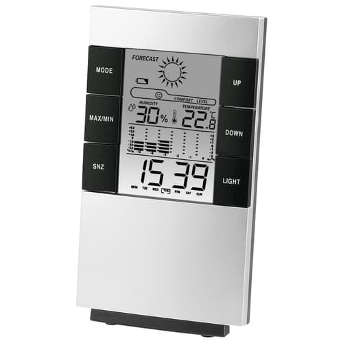 TH-200 LCD THERM/HYGROMETER SILV — view 1
