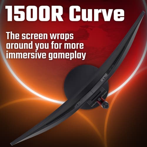 Acer Nitro KG2 Nitro XZ272S3 Curved Gaming Monitor - 27, 1500R, Full HD, 180Hz, 1ms, FreeSync Premium, DisplayHDR 400, HDMI & DP" — view 6