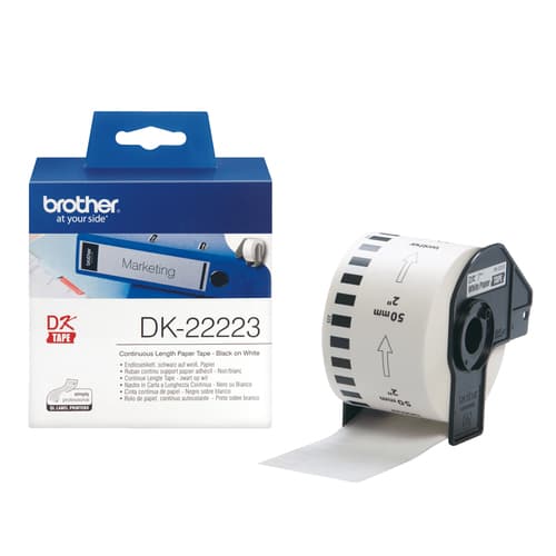 Brother DK-22223 - Paper - black on white - Roll (5 cm x 30.5 m) 1 roll(s) continuous labels - for Brother QL-1050, 1060, 1110, 500, 550, 560, 570, 580, 600, 650, 700, 710, 820
