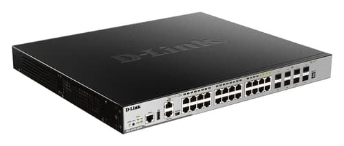 D-Link DGS 3630-28PC - Switch - L3 - Managed - 20 x 10/100/1000 (PoE+) + 4 x combo Gigabit SFP + 4 x 10 Gigabit SFP+ - rack-mountable - PoE+ (370 W)