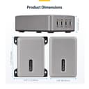 StarTech.com 4-Port USB-C Charger, 240W Total, Single Port 140W EPR - Power adapter - with surface mount bracket - 240 Watt - 5 A - Power Delivery 3.1 - 4 output connectors (24 pin USB-C) thumbnail 22