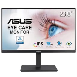 ASUS VA24EQSB - LED monitor - 23.8" - 1920 x 1080 Full HD (1080p) @ 75 Hz - IPS - 300 cd/m� - 1000:1 - 5 ms - HDMI, VGA, DisplayPort - speakers - black