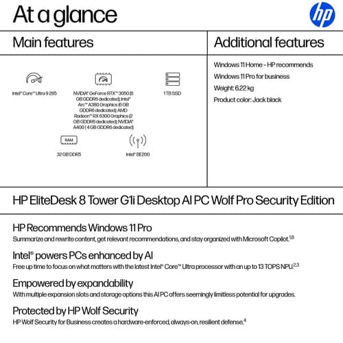 HP ED8 TWR G1I U9-285 32/1TB W11P — view 16