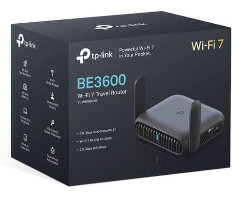 TP-Link TL-WR3602BE V1 - wireless router - Wi-Fi 7 - desktop — view 14