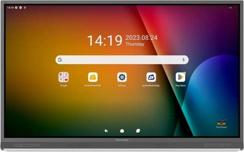 ViewSonic ViewBoard IFP7552-2F - 75" Diagonal Class (74.5" viewable) - IFP52-2F Series LED-backlit LCD display - interactive - with touchscreen (multi touch) / 8-microphone array - 4K UHD (2160p) 3840 x 2160 - Direct LED