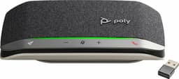 Poly Sync 20+ - Smart speakerphone - Bluetooth - wired, wireless - USB-A - silver, black - Certified for Microsoft Teams, Zoom Certified