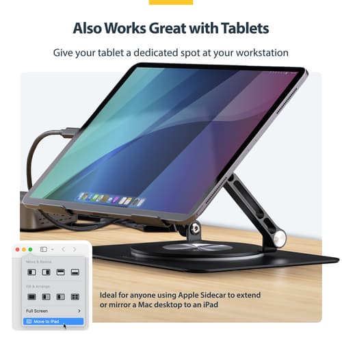 StarTech.com - Notebook stand - 360� rotating base - desktop - silver — view 14