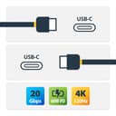 StarTech.com - USB cable - USB-C (M) to USB-C (M) - USB 3.2 / USB4 / Thunderbolt 3 / Thunderbolt 4 / DisplayPort - 4K120Hz support, rugged, flexible, passive - black thumbnail 7