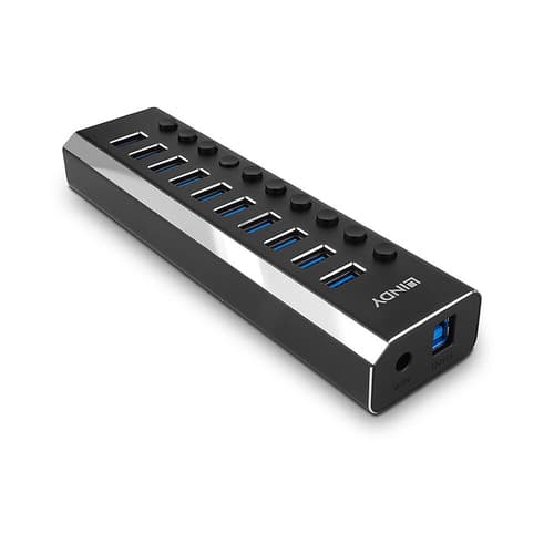 10 PORT USB 3.0 HUB WITH ON/OFF SWI — view 3