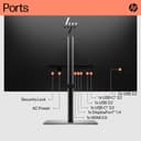 HP E32K G5 - E-Series - LED monitor - 31.5" - 3840 x 2160 4K UHD (2160p) @ 60 Hz - IPS - 350 cd/m� - 1000:1 - 5 ms - HDMI, DisplayPort, USB-C - speakers - black head, black and silver (stand) thumbnail 3
