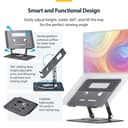 StarTech.com - Notebook stand - 360� rotating base - desktop - silver thumbnail 11