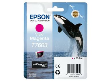 Epson T7603 - 25.9 ml - vivid magenta - original - blister - ink cartridge - for SureColor SC-P600