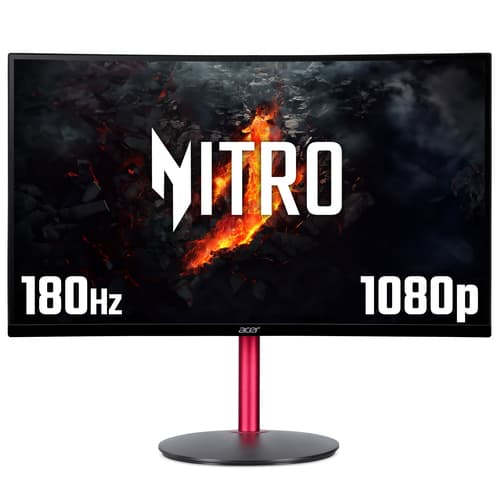 Acer Nitro KG2 Nitro XZ272S3 Curved Gaming Monitor - 27, 1500R, Full HD, 180Hz, 1ms, FreeSync Premium, DisplayHDR 400, HDMI & DP"