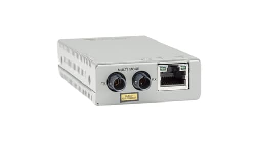 Allied Telesis AT MMC200LX/ST - Fibre media converter - 100Mb LAN - 10Base-T, 100Base-TX, 100Base-LX - RJ-45 / ST single-mode - up to 15 km - 1310 nm - TAA Compliant — view 1