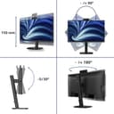 Philips 24B2U3301H - LED monitor - 1920 x 1080 Full HD (1080p) @ 120 Hz - IPS - 1500:1 - HDMI, DisplayPort, USB-C - speakers - black thumbnail 3