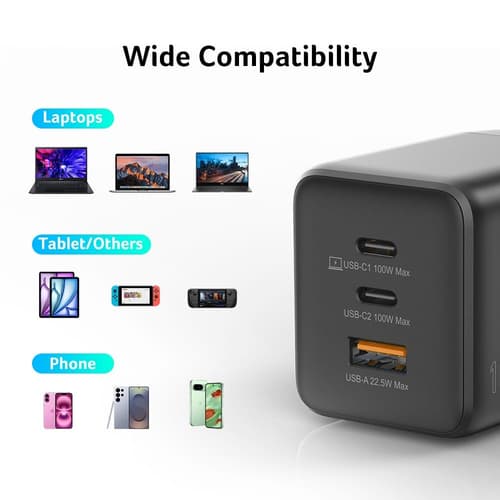 ACER GAN CHARGER  2X USB-C 1X USB-A — view 5