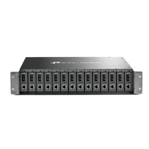 TP-Link TL-MC1400 - Modular expansion base - 2U - rack-mountable - for P/N: TL-SG3210XHP-M2 V2.6, TL-SG3452XP V1