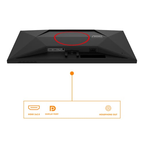 AOC Gaming 27G4HRE - LED monitor - gaming - 27" - 1920 x 1080 Full HD (1080p) @ 200 Hz - Fast IPS - 300 cd/m� - HDR10 - 0.5 ms - 2xHDMI, DisplayPort - speakers — view 4
